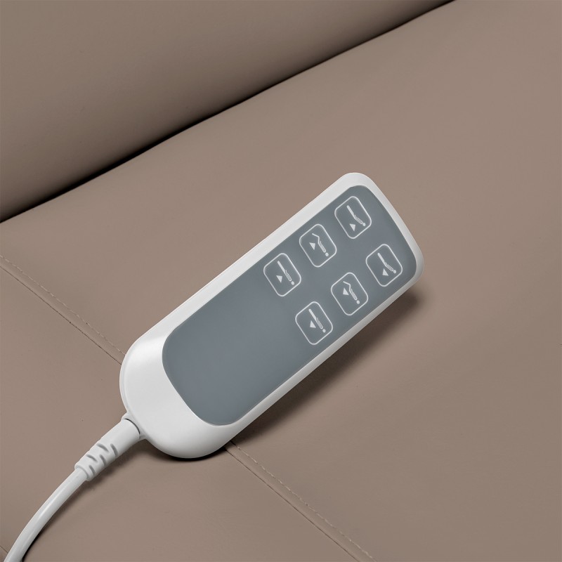 Fotel kosmetyczny elektryczny Sillon Classic 3 silniki szarobrązowy