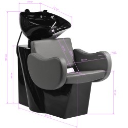 Myjnia fryzjerska Gabbiano Sewilla szara