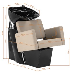 Myjnia fryzjerska Gabbiano Vitoria beżowa