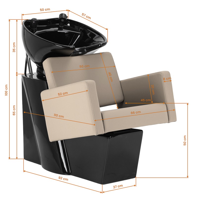 Myjnia fryzjerska Gabbiano Vitoria beżowa