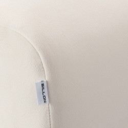 Fotel zabiegowy do rzęs Sillon Umbra biały welur ze złotą podstawą