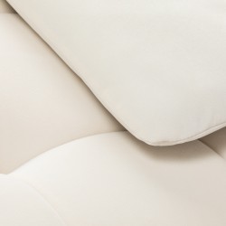 Fotel zabiegowy do rzęs Sillon Umbra biały welur ze złotą podstawą