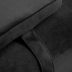 Fotel zabiegowy do rzęs Sillon Corona czarny welur ze złotą podstawą