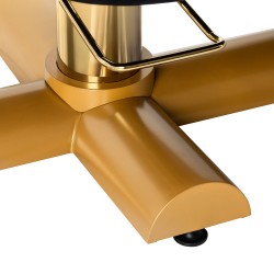 Fotel zabiegowy do rzęs Sillon Corona czarny welur ze złotą podstawą