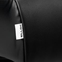 Fotel zabiegowy do rzęs Sillon Alba czarny ze złotą podstawą