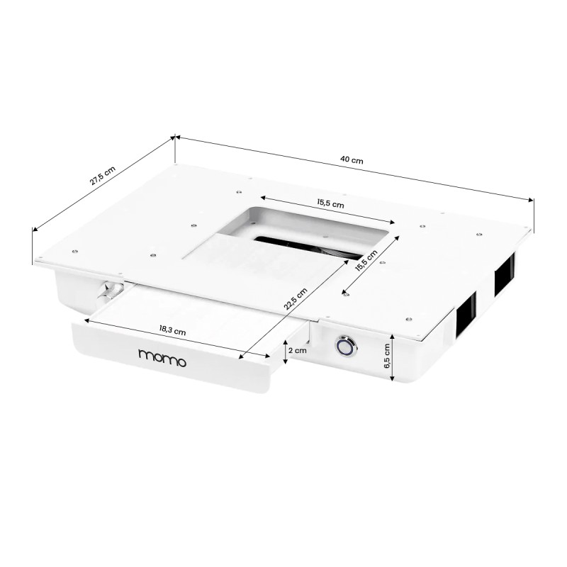 Biurko kosmetyczne G031 z pochłaniaczem Momo professional J-02 białe