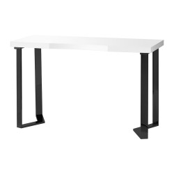 Biurko kosmetyczne MOMO 05-BL biały blat czarne nogi -Biurka kosmetyczne- 