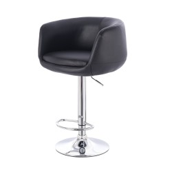 Fotel Hr333W Czarny Chromowana Podstawa | Pro Ekoskóra