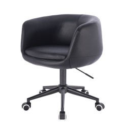 Fotel Hr333K Czarny Czarna Podstawa | Trwała ekoskóra