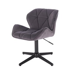 Fotel Hr111Cross Grafitowy Welur Czarna Podstawa - Pro