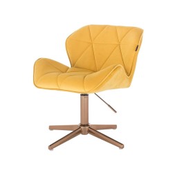 Fotel Hr111Cross Złoty Żółty Welur | Profesjonalny welur