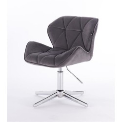 Fotel Hr111Cross Grafitowy Welur | Elegancki welur