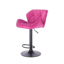 Fotel Hr111W Malinowy Welur Czarny Mat | Profesjonalny