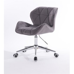 Fotel Hr111K Grafitowy Welur | Ekskluzywny z kółkami
