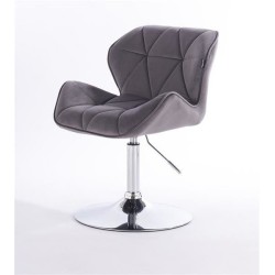 Hoker obrotowy PetyrN grafitowy welur -Meble- 