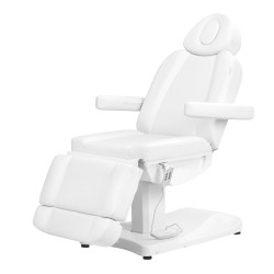 Fotel kosmetyczny elektryczny Zaffiro 1606D 3 silniki super biały -Fotele kosmetyczne- 
