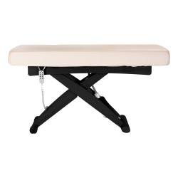 Leżanka SPA Sillon Siesta kremowa z czarną podstawą