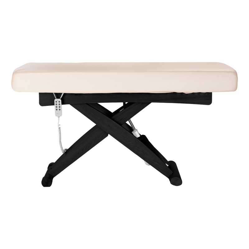 Leżanka SPA Sillon Siesta kremowa z czarną podstawą