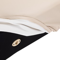 Leżanka SPA Sillon Siesta kremowa z czarną podstawą