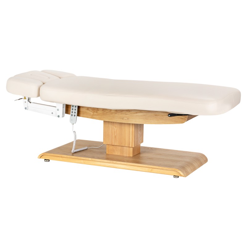 Leżanka SPA Sillon Relax kremowa z jasnobrązową podstawą