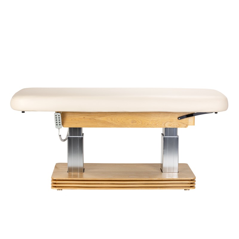 Leżanka SPA Sillon Comfort kremowa z jasnobrązową podstawą