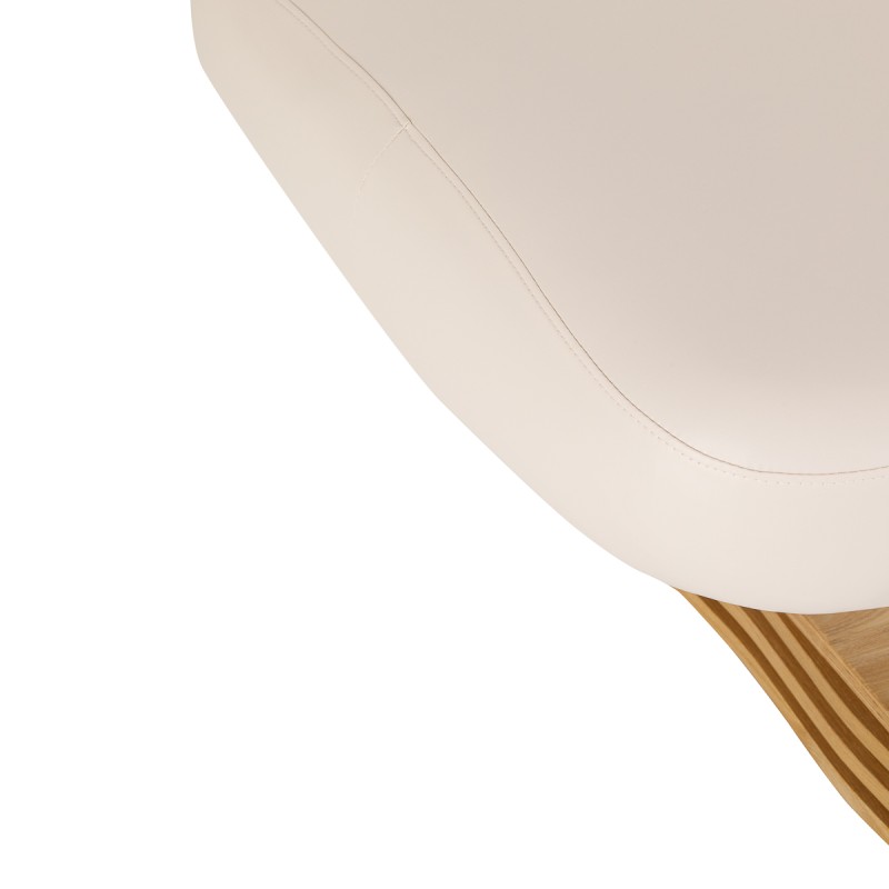 Leżanka SPA Sillon Comfort kremowa z jasnobrązową podstawą