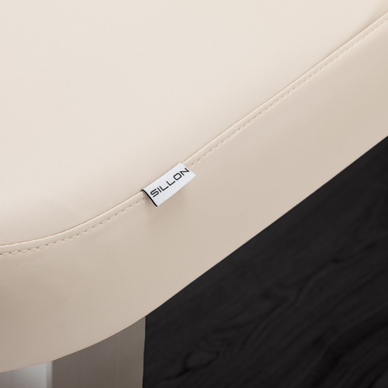 Leżanka SPA Sillon Comfort kremowa z czarną podstawą