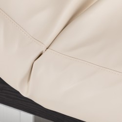 Leżanka SPA Sillon Comfort kremowa z czarną podstawą