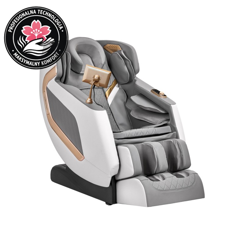 Fotel masujący Sakura Classic 306 biało-szary -Fotele do masażu- 