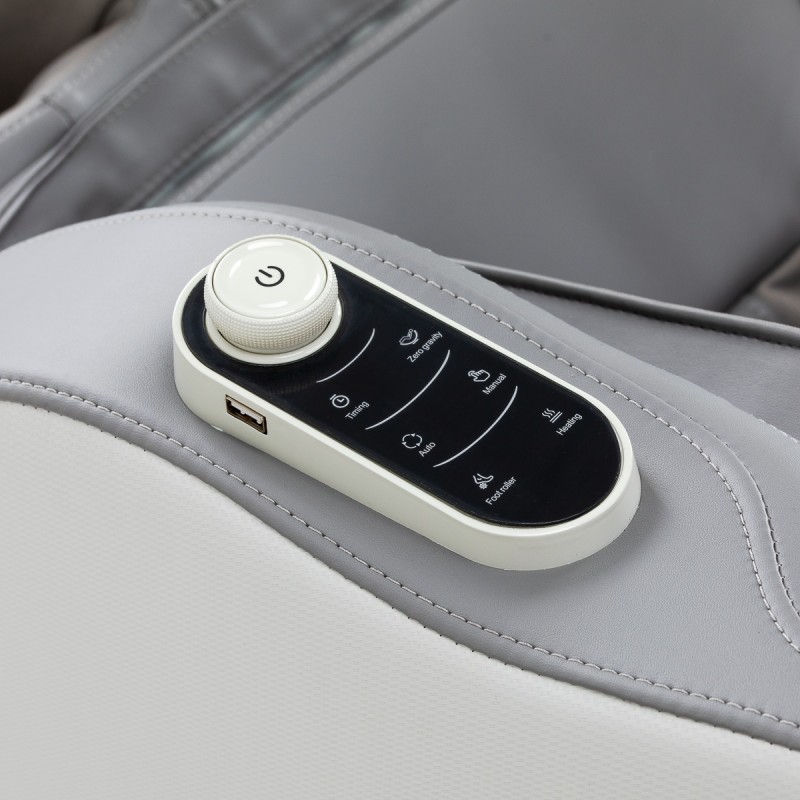 Fotel masujący Sakura Maximus 809 3D biało szary