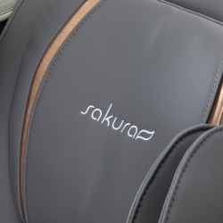 Fotel masujący Sakura Maximus 809 3D biało szary