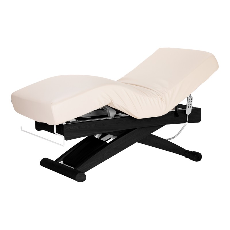Leżanka zabiegowa NOLISSAN Satrokremowa | czarna podstawa -Łóżka kosmetyczne- 