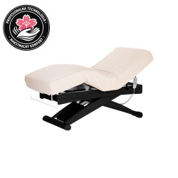 Leżanka zabiegowa NOLISSAN Satrokremowa | czarna podstawa -Łóżka kosmetyczne- 