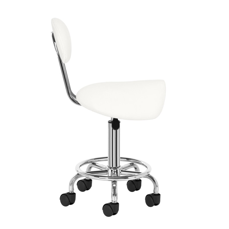 Taboret kosmetyczny 6001 biały