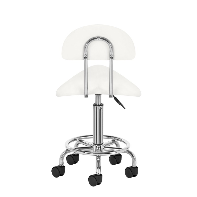 Taboret kosmetyczny 6001 biały