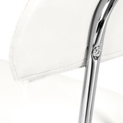 Taboret kosmetyczny 6001 biały