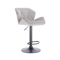 Fotel Hr111W Stalowy Welur Czarny Mat