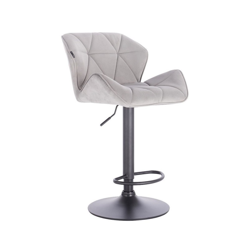 Fotel Hr111W Stalowy Welur Czarny Mat