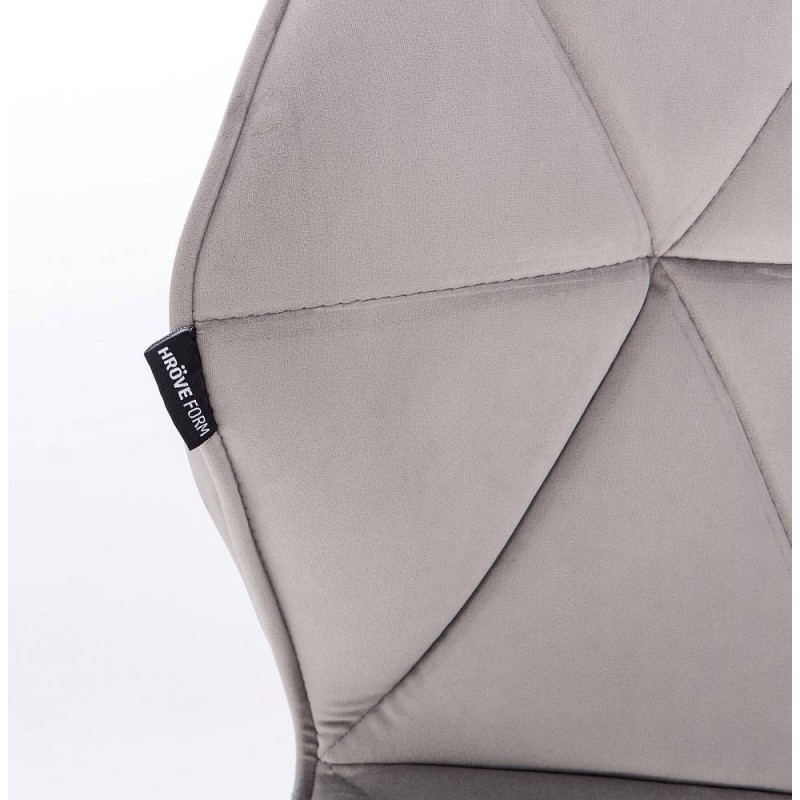 Fotel Hr111W Stalowy Welur Czarny Mat