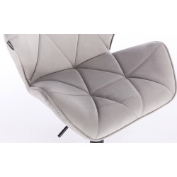 Fotel Hr111W Stalowy Welur Czarny Mat