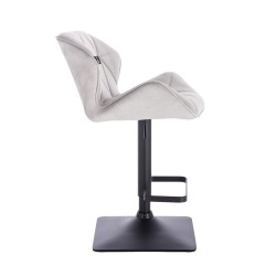 Fotel Hr111Kw Stalowy Welur Czarna Podstawa