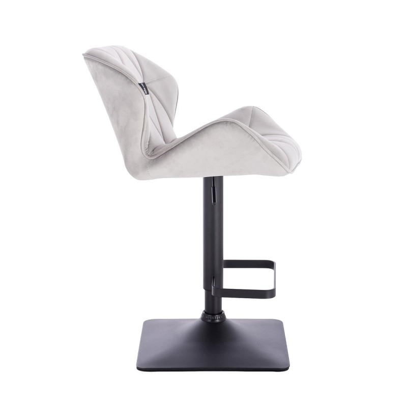 Fotel Hr111Kw Stalowy Welur Czarna Podstawa