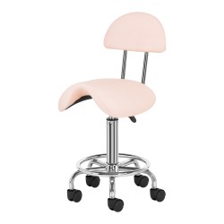 Taboret kosmetyczny 6001 różowy | Profesjonalny, trwały