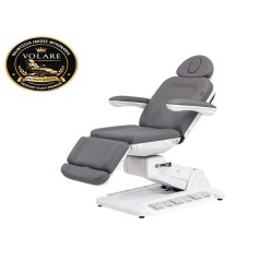 Fotel kosmetyczny elektryczny CARD obrotowy 110° grafit PU -Fotele Kosmetyczne Zabiegowe- 