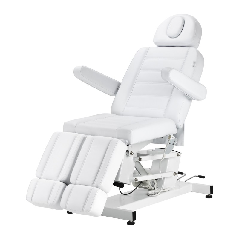 Fotel do pedicure Zaffiro 1412 elektryczny biały -Fotele do podologii- 