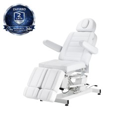 Fotel do pedicure Zaffiro 1412 elektryczny biały -Fotele do podologii- 