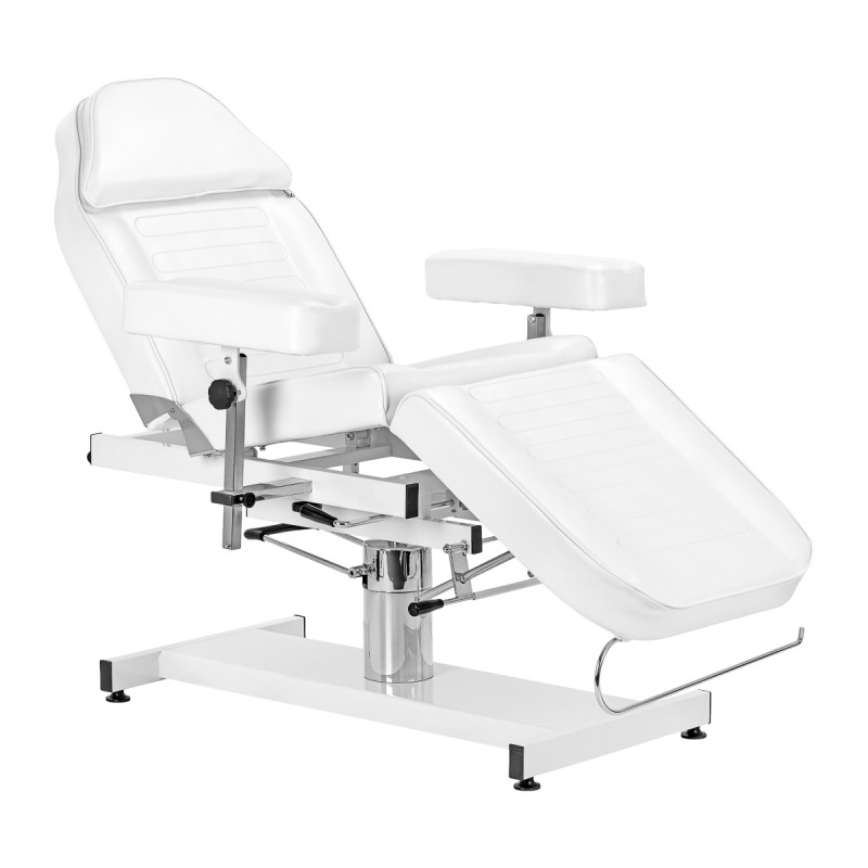 Fotel kosmetyczny hydrauliczny Sillon A 210DH z kołyską biały