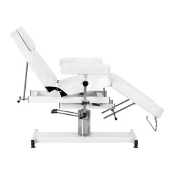 Fotel kosmetyczny hydrauliczny Sillon A 210DH z kołyską biały
