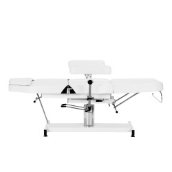 Fotel kosmetyczny hydrauliczny Sillon A 210DH z kołyską biały