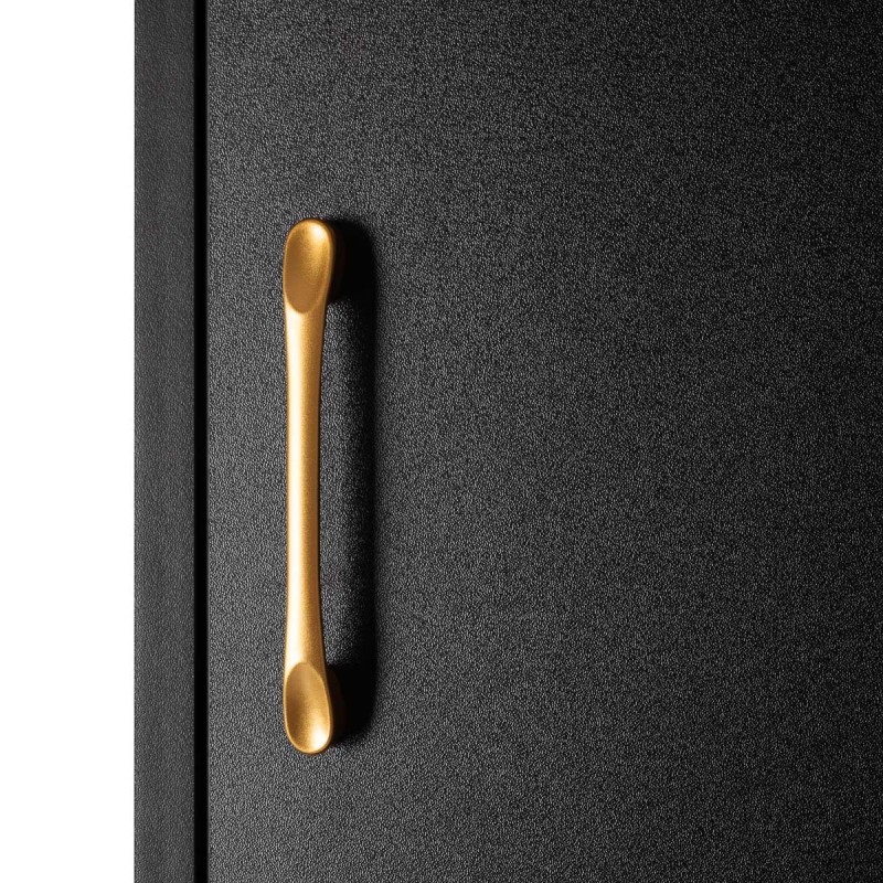 Stacja fryzjerska Labor Gabbiano TOTEM czarna ze złotym okuciem